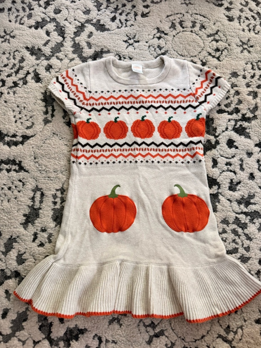 Gymboree Cream Sweater with Orange Accent